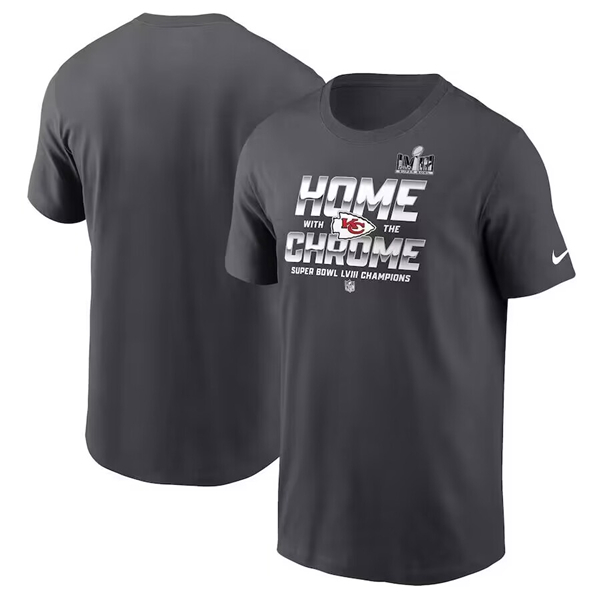 Men's Kansas City Chiefs Anthracite Super Bowl LVIII Champions Parade T-Shirt
